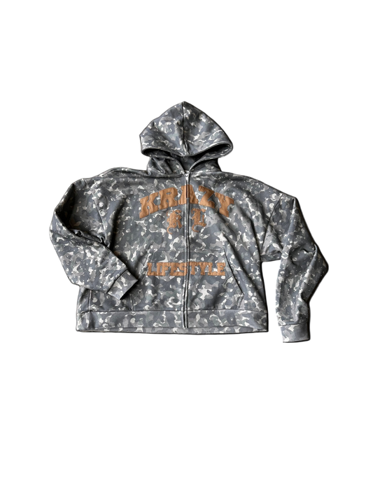 KRAZY “Static Camo” Zip Up Jacket